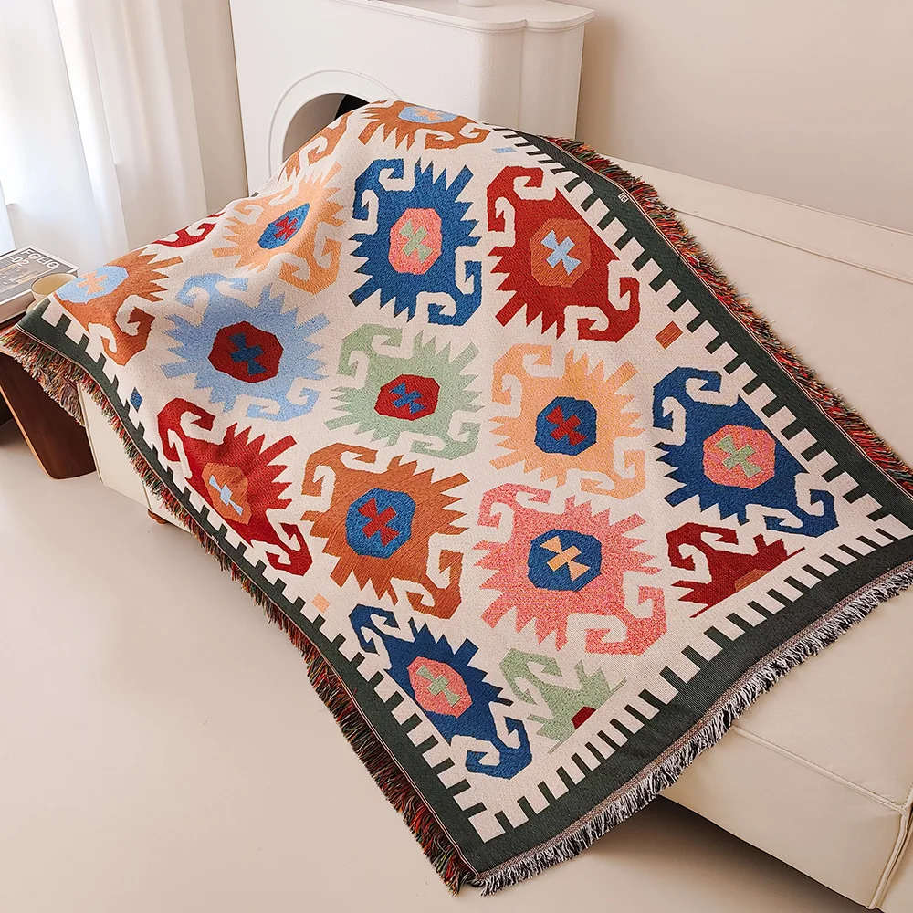 Boho Throw Blanket Fringe - Yeni Kanepe Battaniyesi, Saçaklı Boho Battaniye,