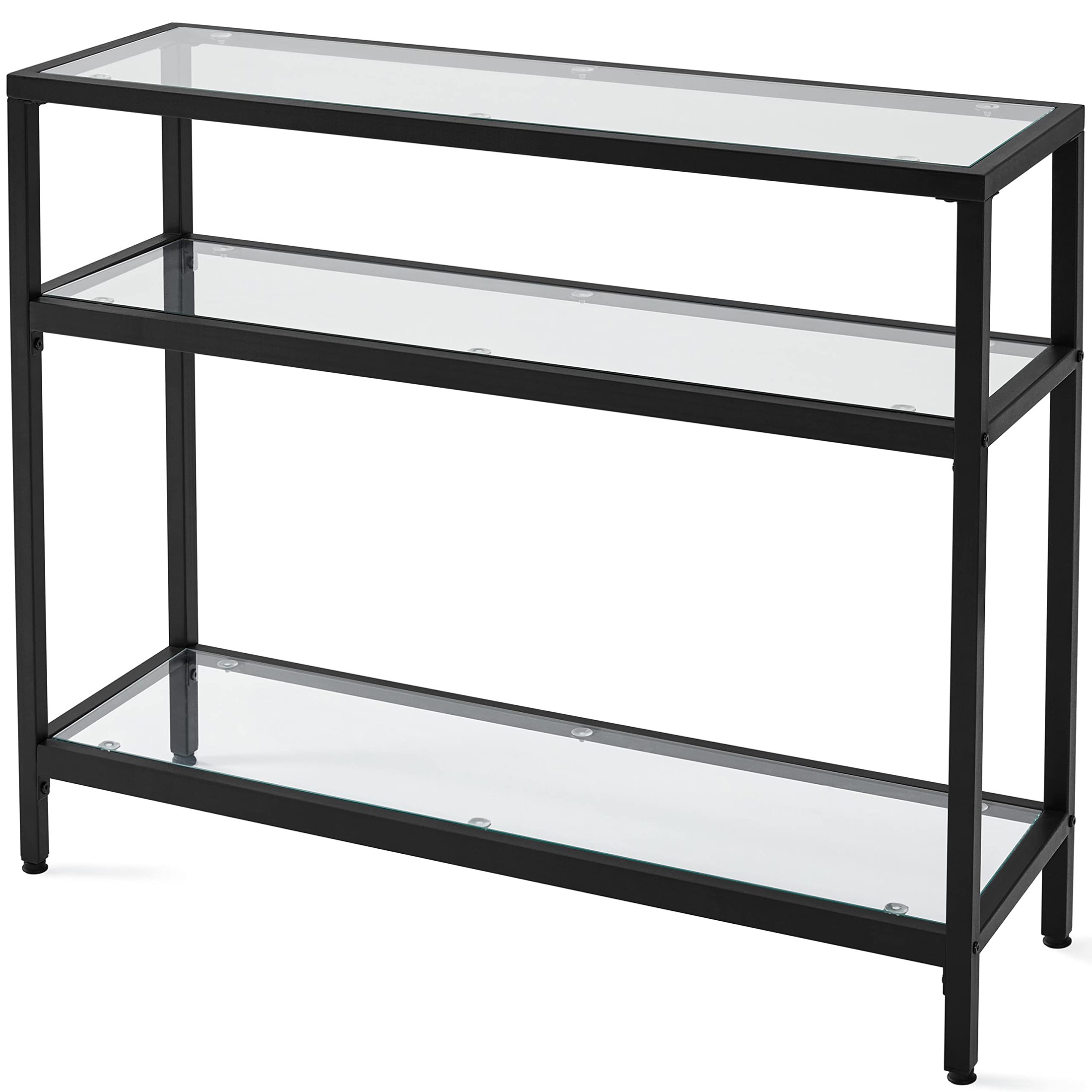 Storage & Organization - Konsol Sehpası, Metal Çerçeveli ve Temperli