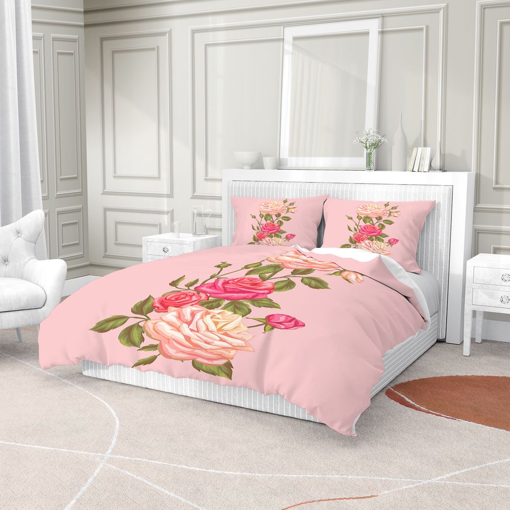Yumuşak Pembe Gül Çiçek Baskıl - Aesthetic Floral Duvet Cover incelemesi ve fiyatı