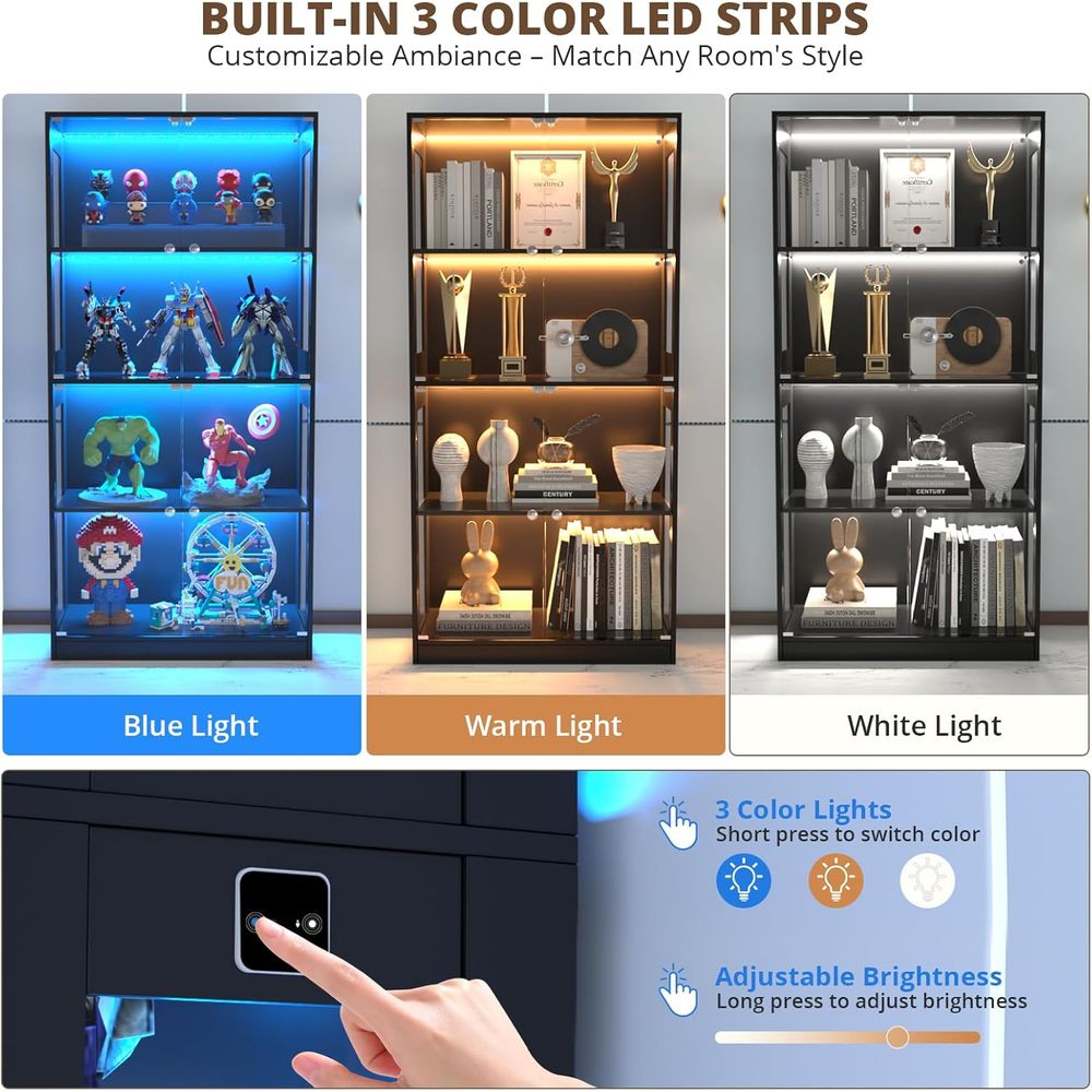 65 Cam Kapılı Vitrin, Sensörlü - Lighting incelemesi ve fiyatı
