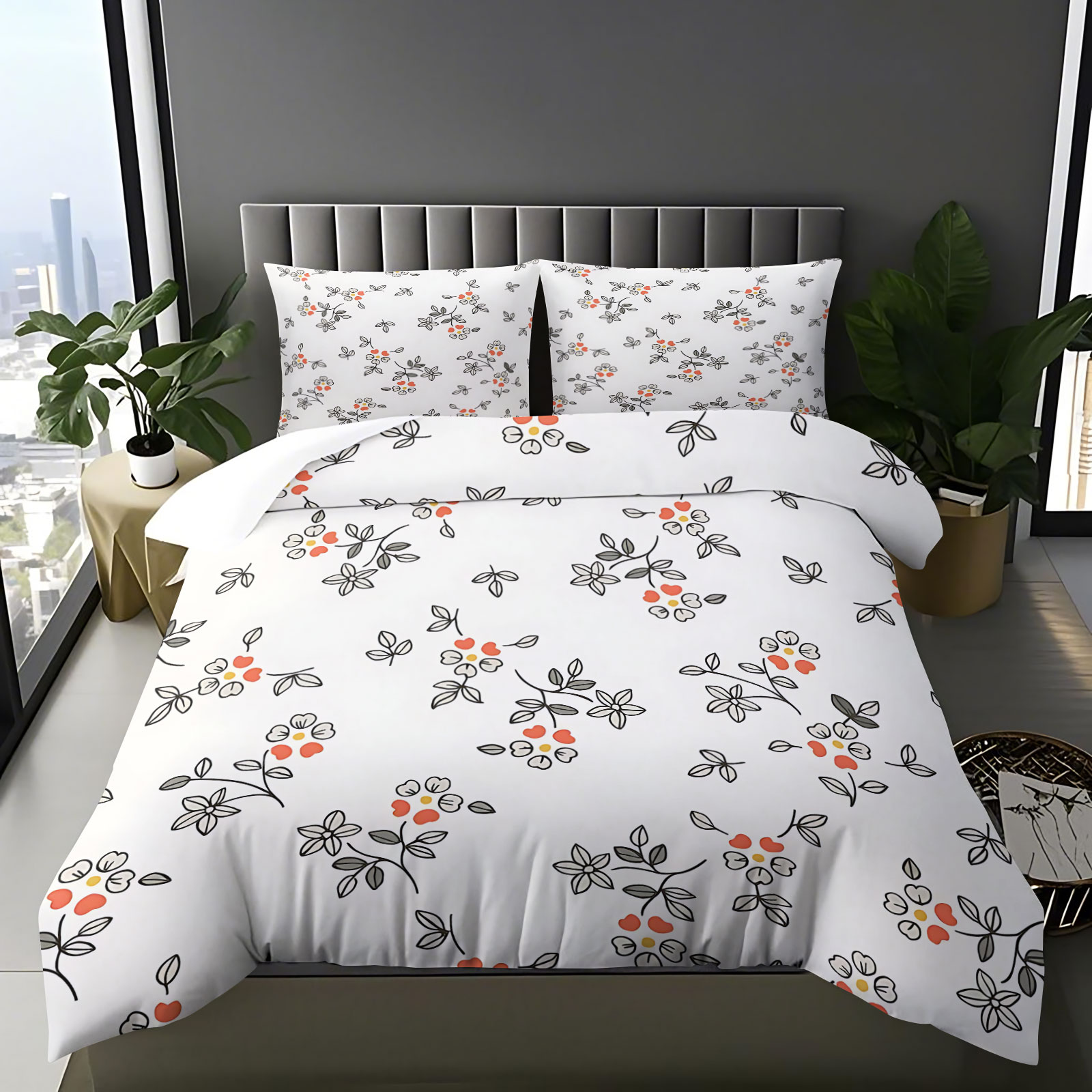 Minimal Elle Çizilmiş İnce Çiz - Aesthetic Floral Duvet Cover incelemesi ve fiyatı
