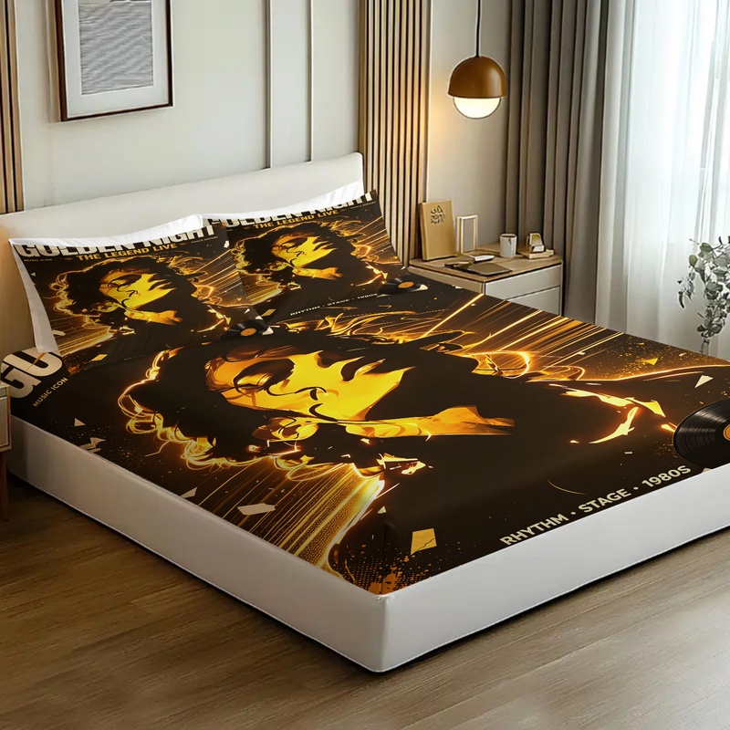 Pop İkonu Michael Jackson Bask - Fitted Bed Sheets Deep Pocket incelemesi ve fiyatı