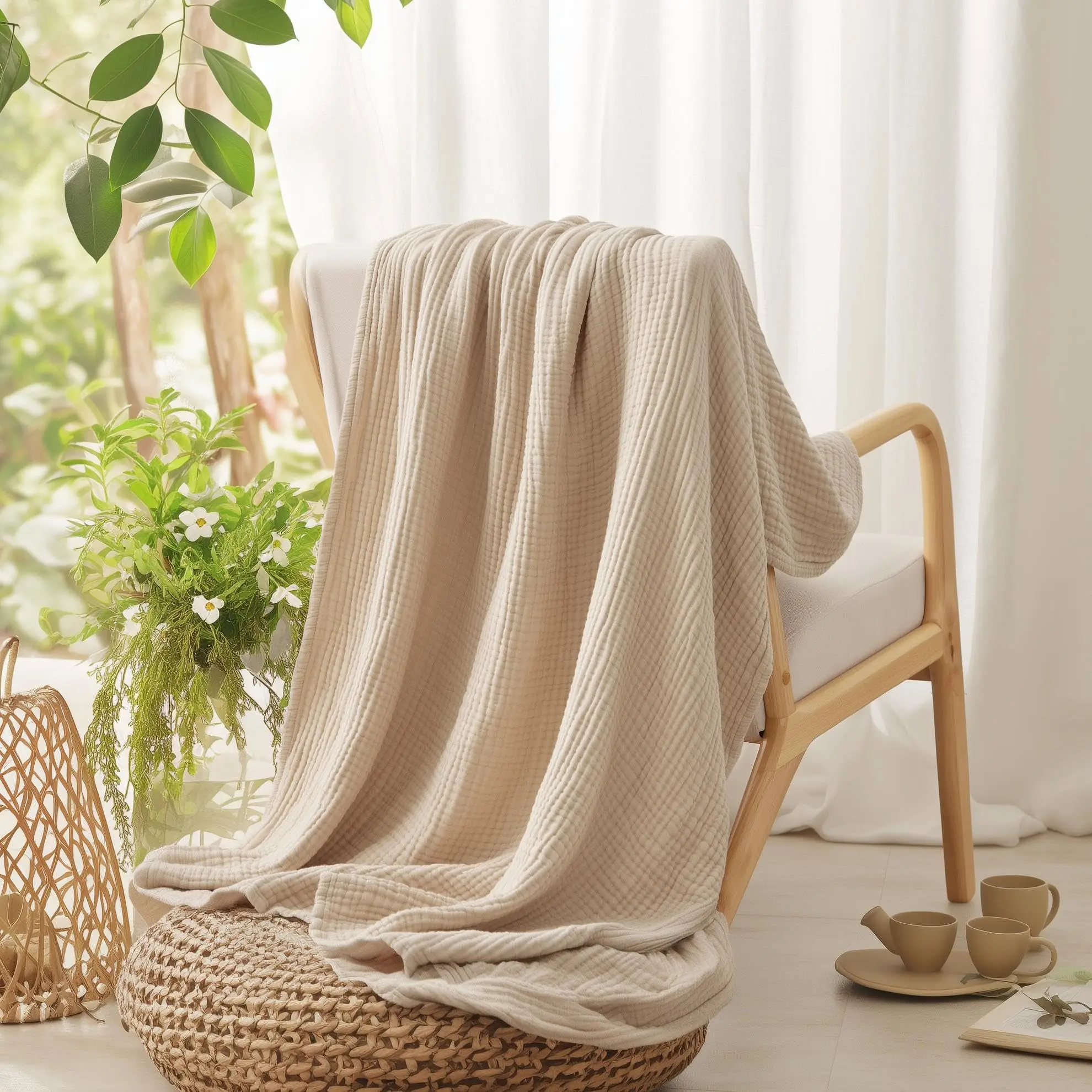 Yatak için %100 Pamuklu Battan - Muslin Cotton Bedspread incelemesi ve fiyatı