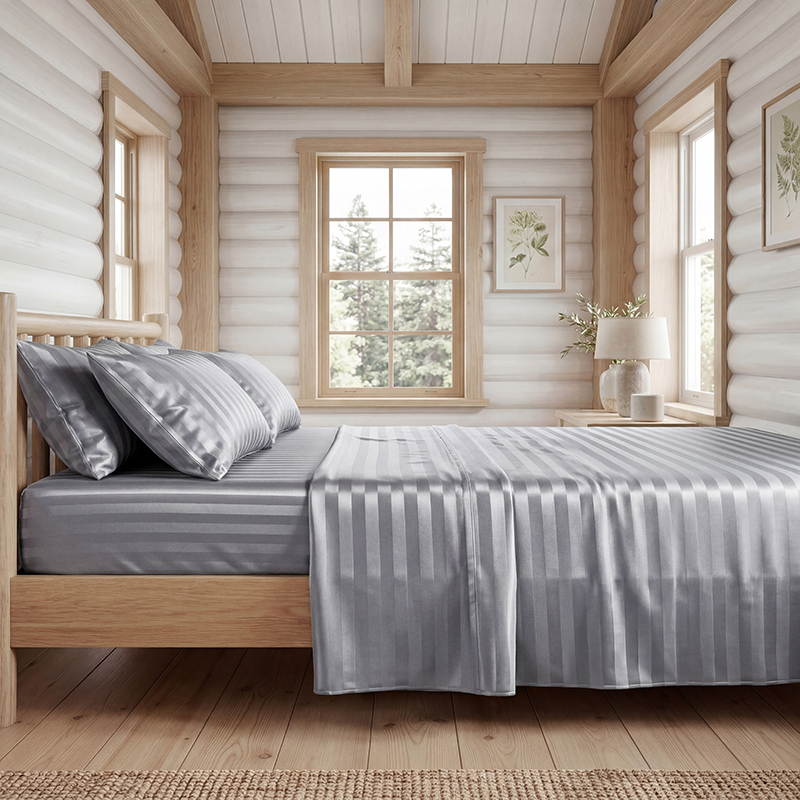 Kırışmaz Çizgili Saten Çarşaf  - Fitted Bed Sheets Deep Pocket incelemesi ve fiyatı