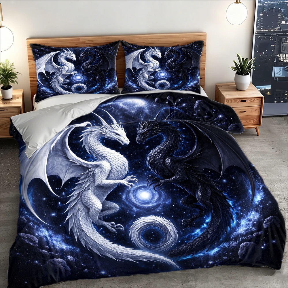 3 Parça Yıldızlı Gökyüzü Ejder - Duvet Cover Sets With Zipper incelemesi ve fiyatı